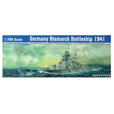 BISMARCK GERMAN BATTLESHIP 1941 - 1/700 SCALE - TRUMPETER 05711